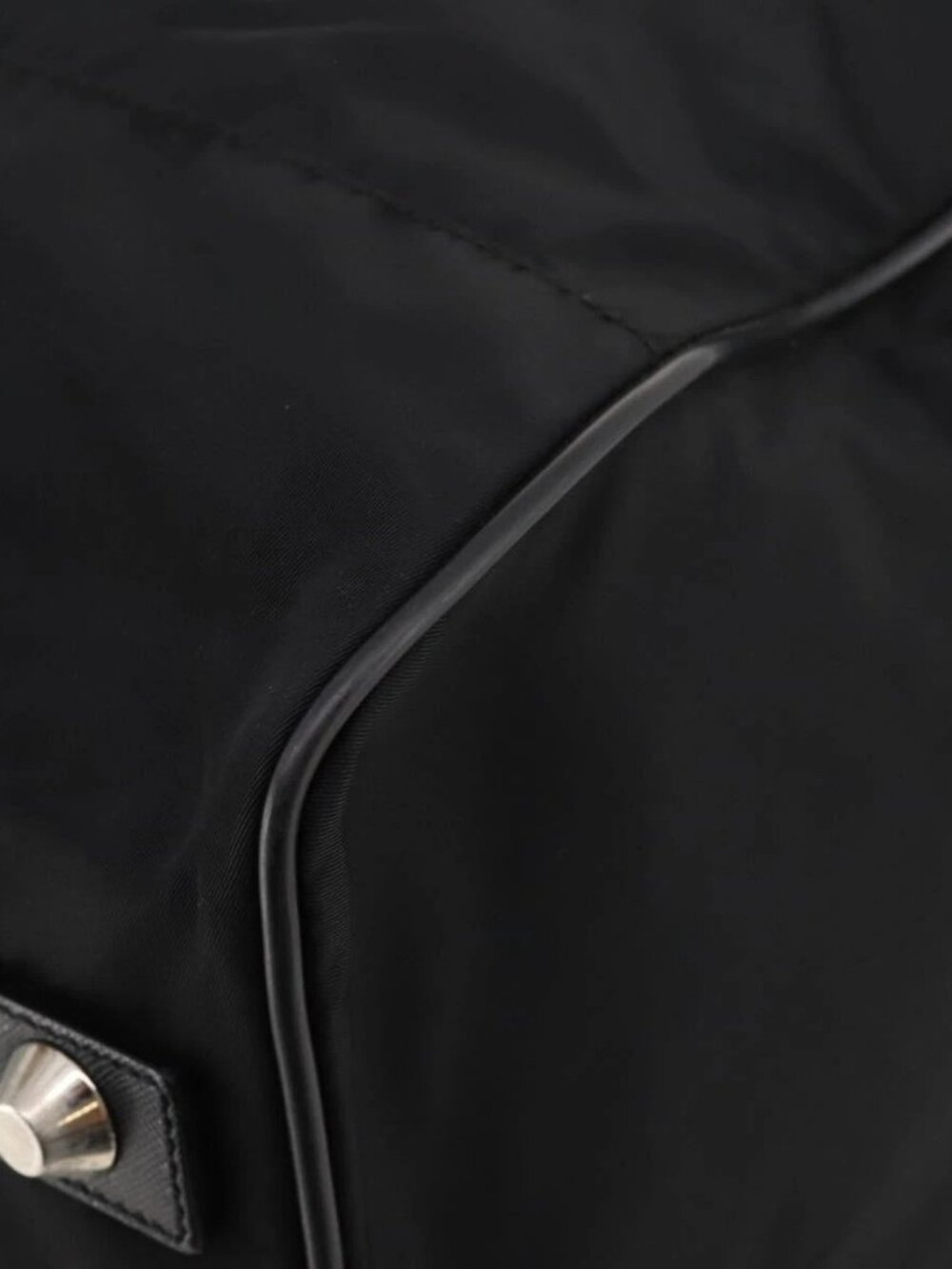 PRADA Boston Bag Nylon 2way Black Silver Auth ep13054 - Picture 4 of 16